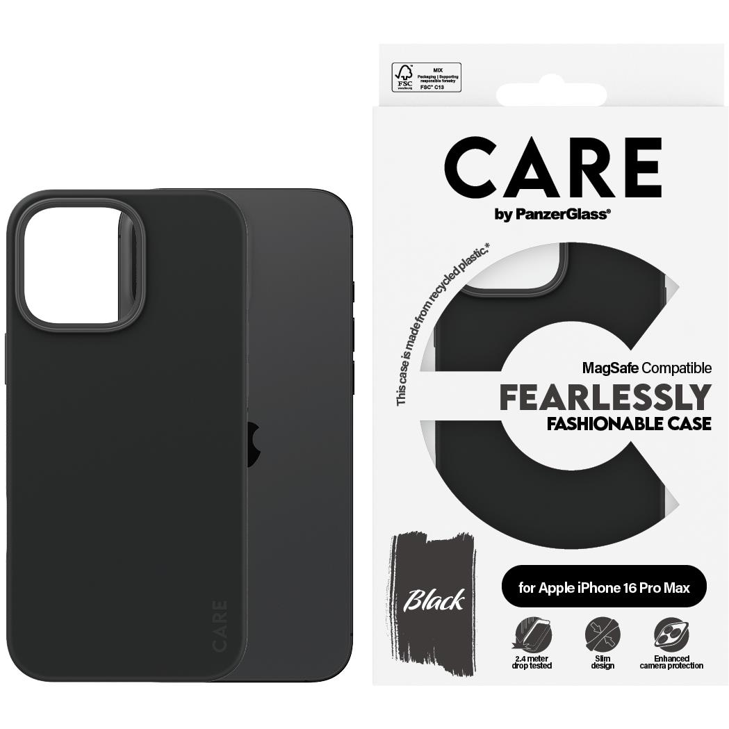 PanzerGlass CARE tok Apple iPhone 16 Pro Max MagSafe Fearlessly fekete (1380)