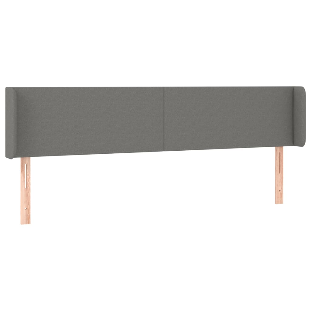 sötétszürke szövet fejtámla szárnyakkal 163x16x78/88 cm (3118495)