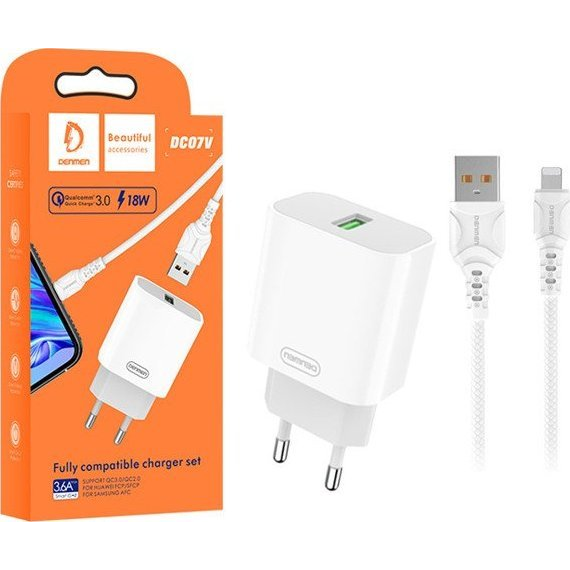 Ładowarka Denmen DC07 1x USB-A 3.6 A (030703)