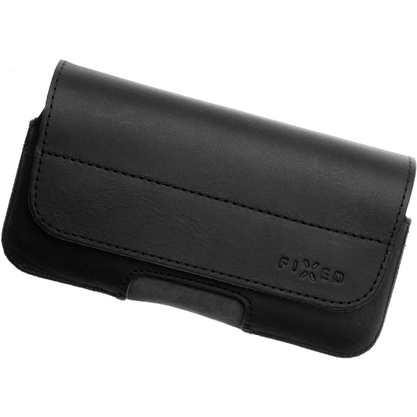 FIXED Posh Horizontal 6XL övre csatolható valódi marhabőr tok fekete (FIXPOH2-6XL-BK) (FIXPOH2-6XL-BK)