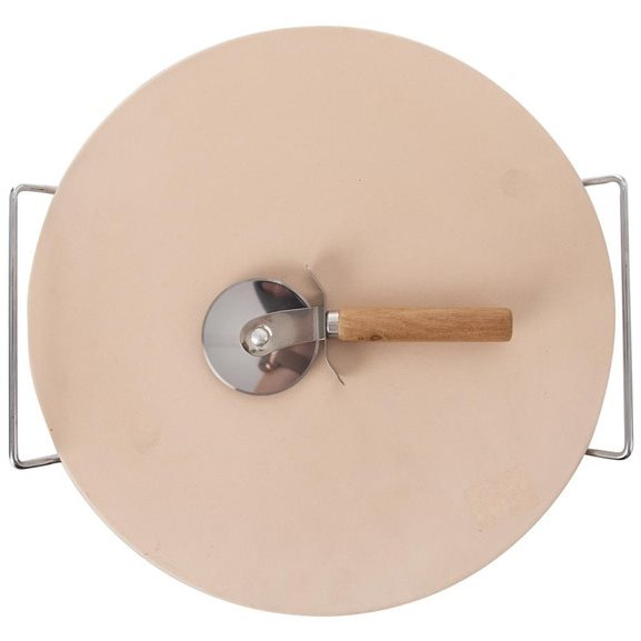 Sütőkő agyag / drót + szeletelő, átmérője. 33 cm (123778)