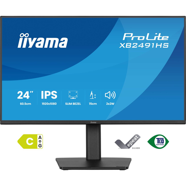 iiyama ProLite XB2491HS-B1 Monitor PC 60,5 cm (23.8") 1920 x 1080 Pixel Full HD LCD Nero