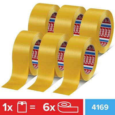 Tesa 4169  Padlójelölő szalag  Sárga (H x Sz) 33 m x 50 mm 6 db (04169-00058-94)