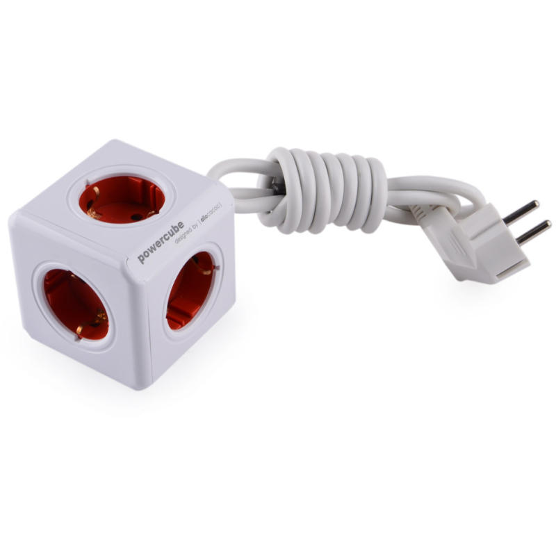 Allocacoc PowerCube Hosszabbító 1.5m Fehér/Piros (BN3002 / 2300RD/FREXPC)