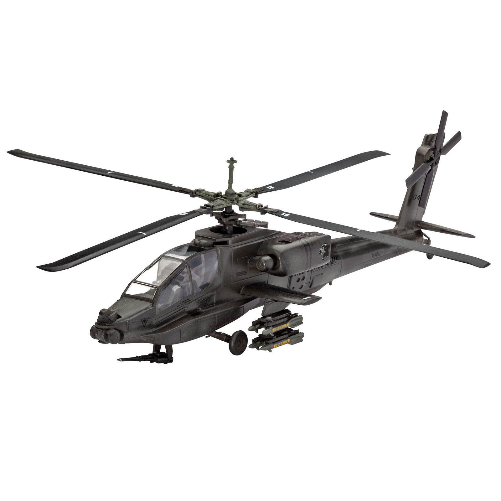 Revell AH-64A Apache helikopter műanyag modell (1:100) (64985)