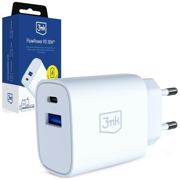 Síťová nabíječka GaN 3mk, PD 30W QC 4.0 PPS SuperVOOC FCP SCP AFC, rychlá
