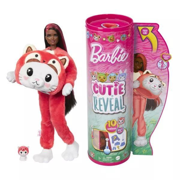Barbie Cutie Reveal: Meglepetés baba, 6. sorozat - Vöröspandi (HRK23) (HRK23)