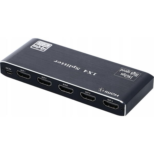  Pawonik SPLITTER HDMI 2.0 1x4 ROZDZIELACZ ULTRA HD UHD 4K HDCP 2.2 HDR10