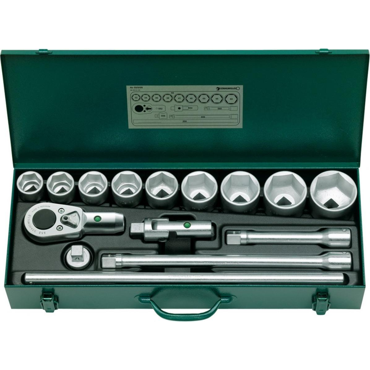 Stahlwille 55/9/6 N 96050103 Dugókulcs készlet 3/4 (20 mm) (96050103)