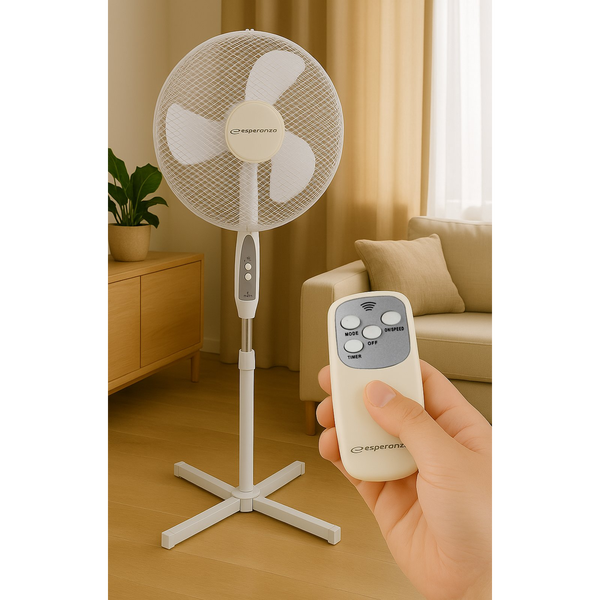 Álló ventilátor Esperanza Háztartási ventilátor lapátokkal, fehér