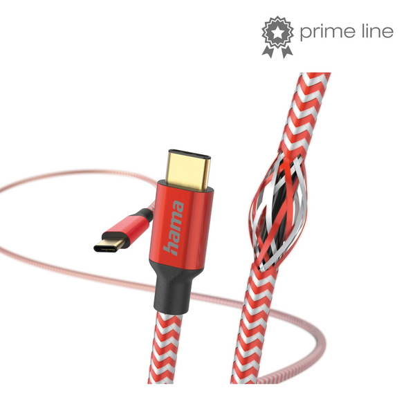 Hama Reflective USB Kabel 1,5 m USB 2.0 USB C Rot