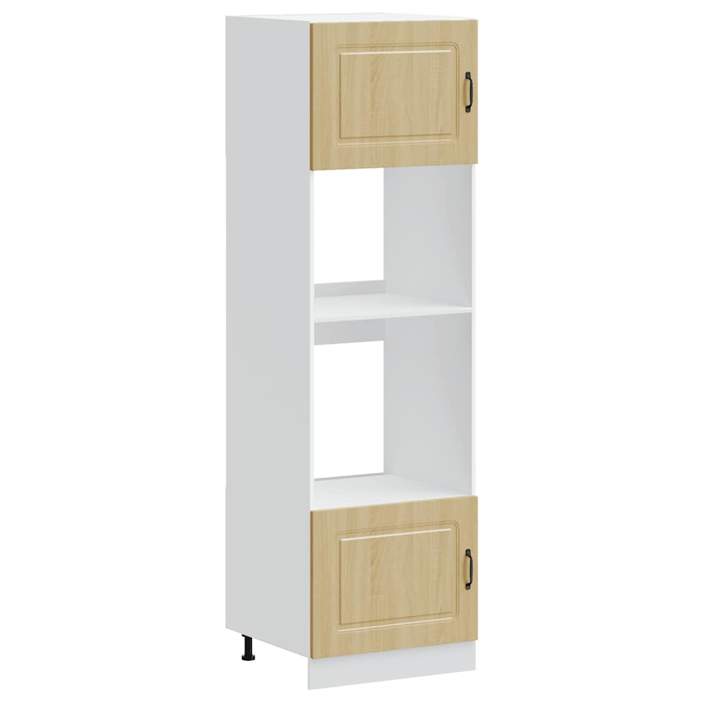 Lucca 2 db sonoma tölgy színű szerelt fa sütőszekrények (3315034)