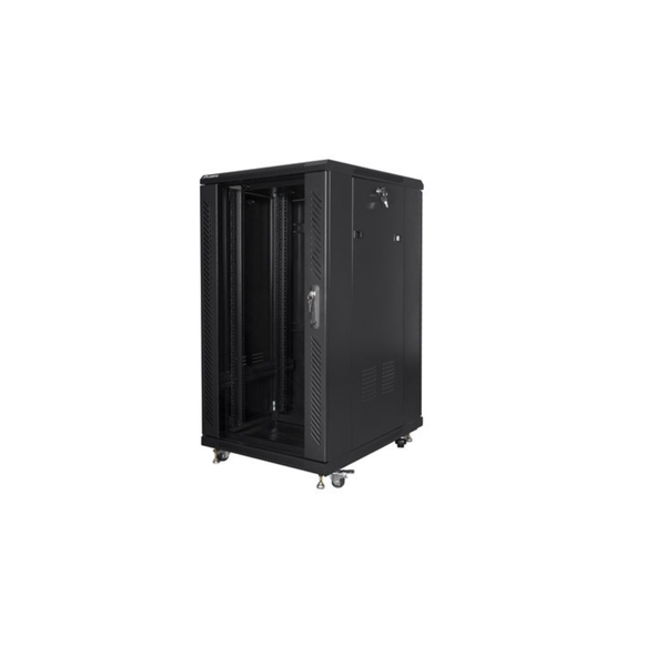 Lanberg 19" Álló rack szekrény 22U 600x800mm - Fekete