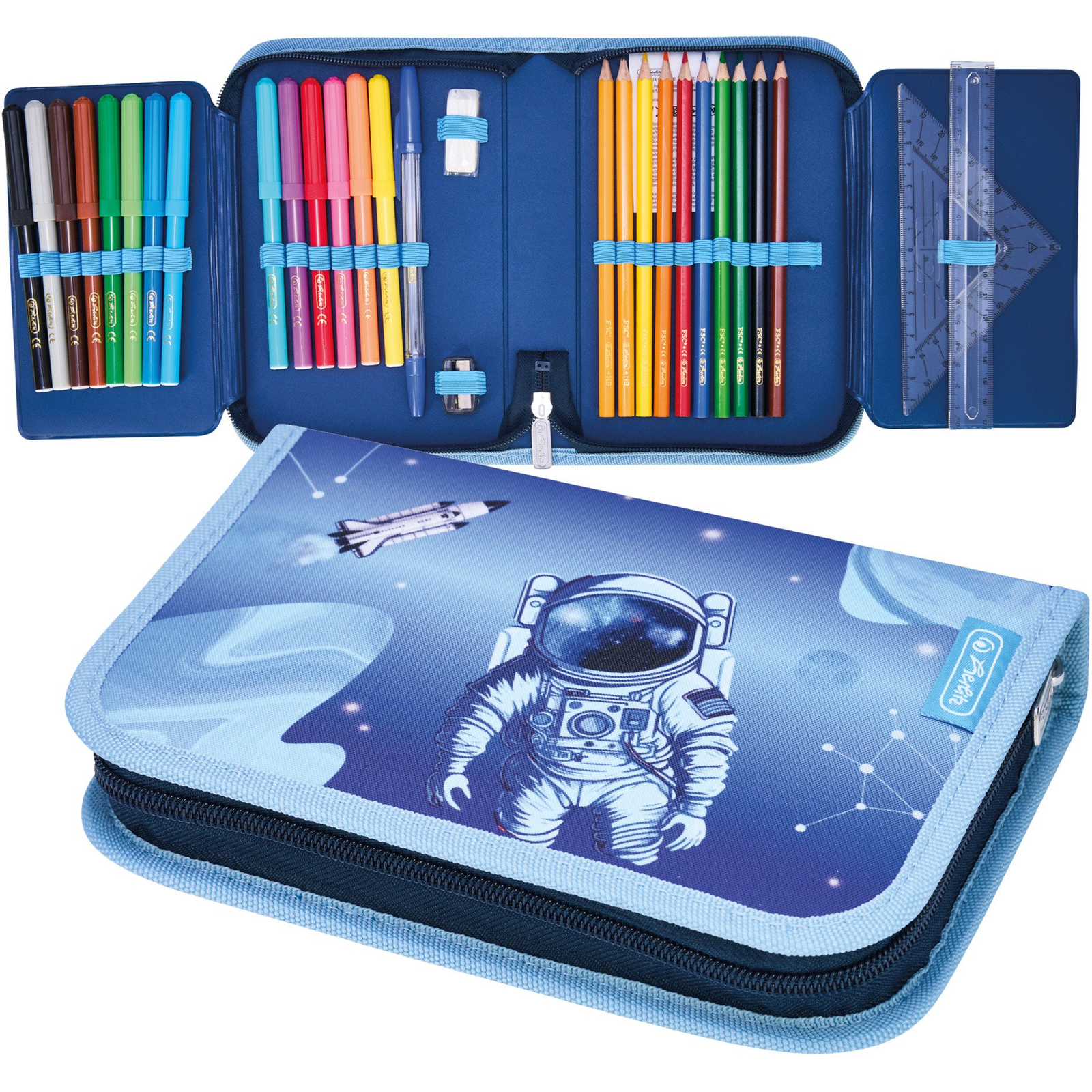 Herlitz : Cosmic Explorer töltött tolltartó (50049172) (50049172)