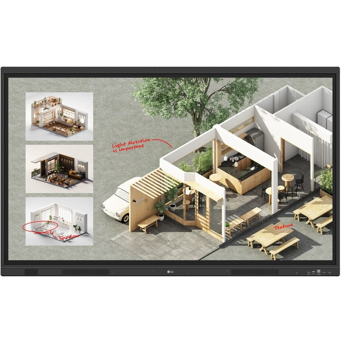 LG 16/7 Interaktív tábla 55" 55TR3DQ-B, 3840x2160, 400 nit, HDMIx3/DP/VGA/RS-232C/RJ45/USBx5/USB-Cx2 (55TR3DQ-B.AUEQ)