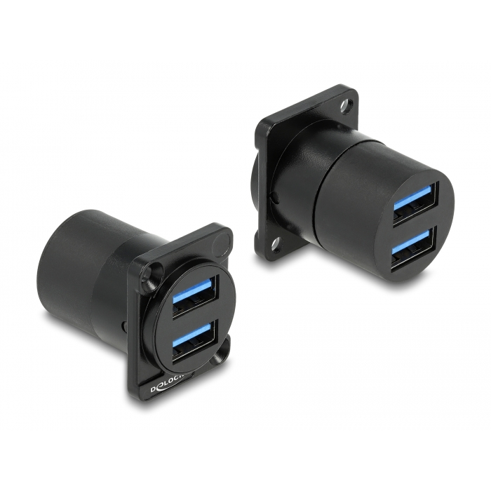 Delock D-típusú Modul USB 3.2 Gen 1 A-típusú 2 x hüvely - 2 x hüvely (87813) (87813)