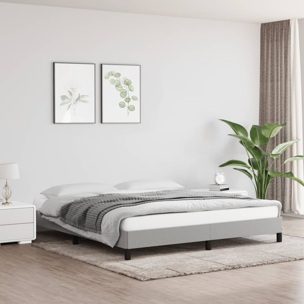 vidaXL vidaXL Rama łóżka, jasnoszara, 180 x 200 cm, tapicerowana tkaniną