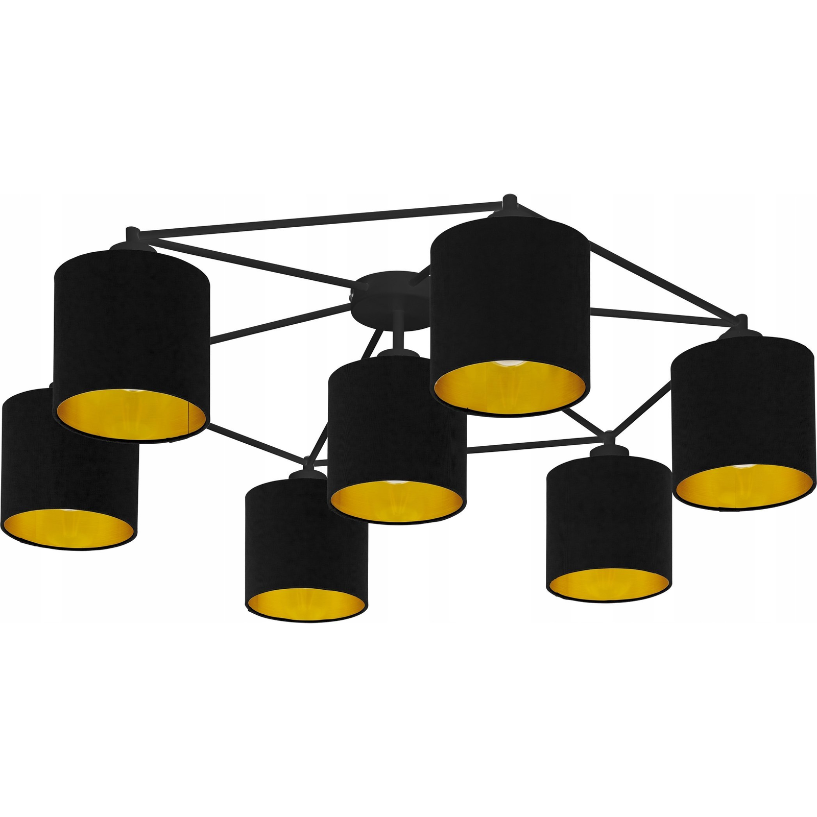 EGLO , 97895 , STAITI , mennyezeti lámpa , E27 , 7X40W , IP20 , fekete, arany (7147-uniw)