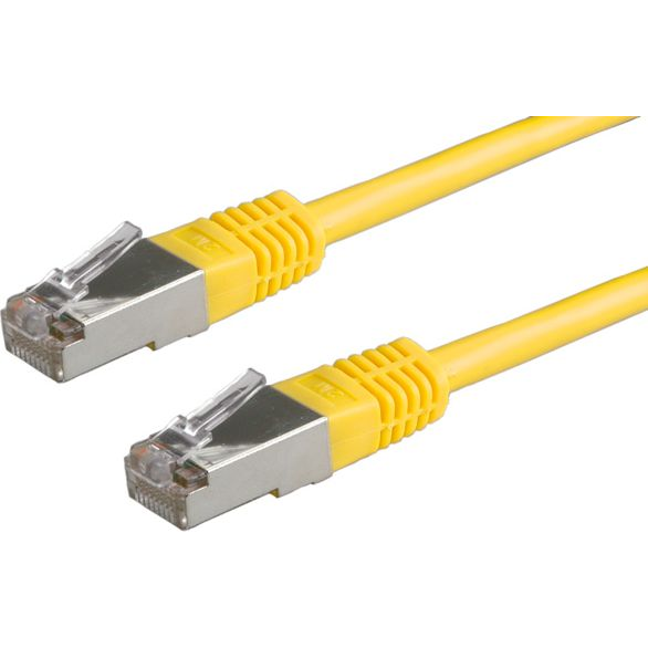 Roline 21.15.0362 RJ45 Hálózati kábel, patchkábel CAT 5e S/FTP 5.00 m Sárga Kettős árnyékolás, aranyozott érintkező 1 db