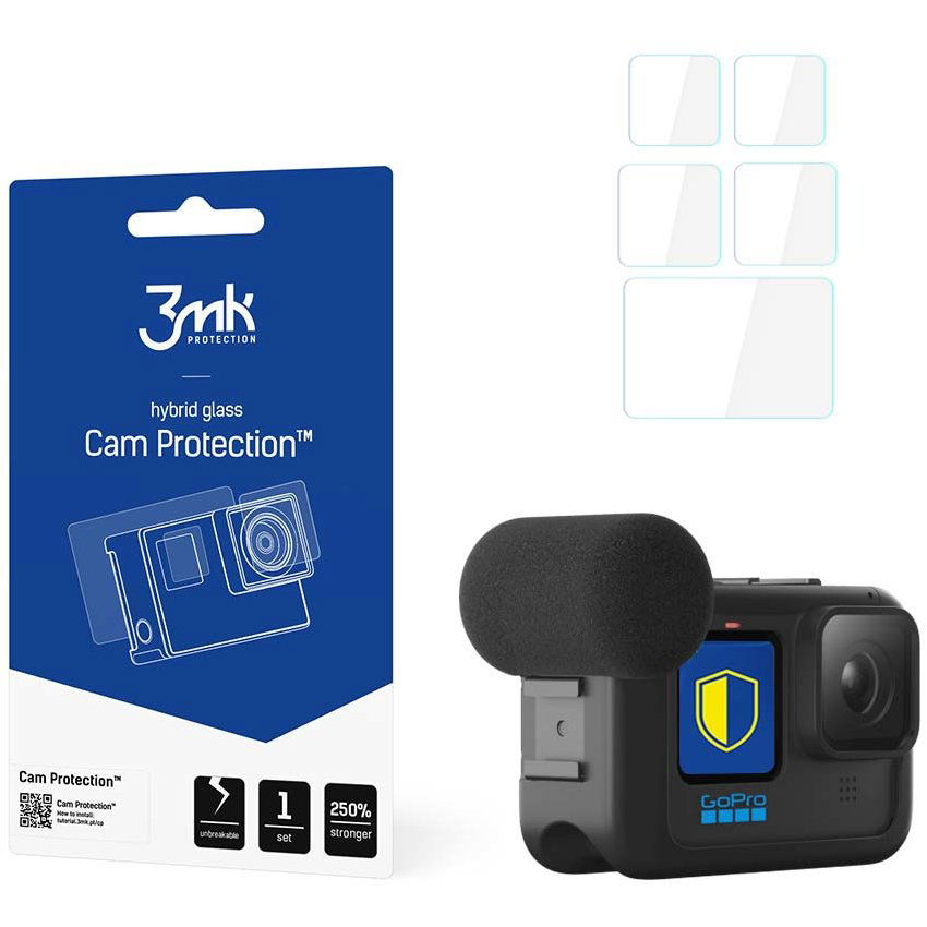 3MK CamProtection GoPro HERO 9/10/11 védőüveg - hibrid (5903108312585)