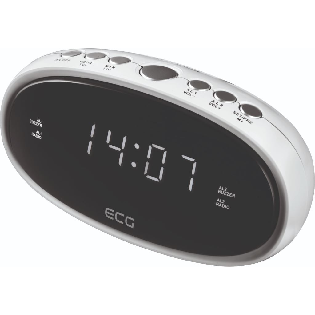 ECG RB 010 Rádiós ébresztőóra fehér (RB-010 White)