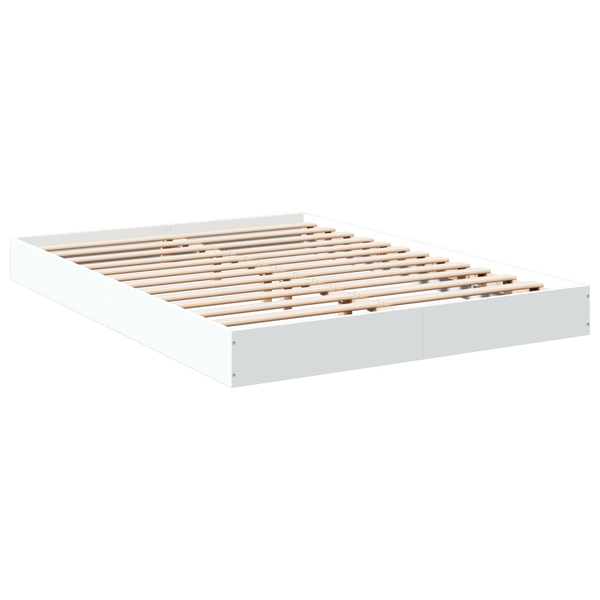 Cadru de pat, alb, 140x200 cm, lemn prelucrat