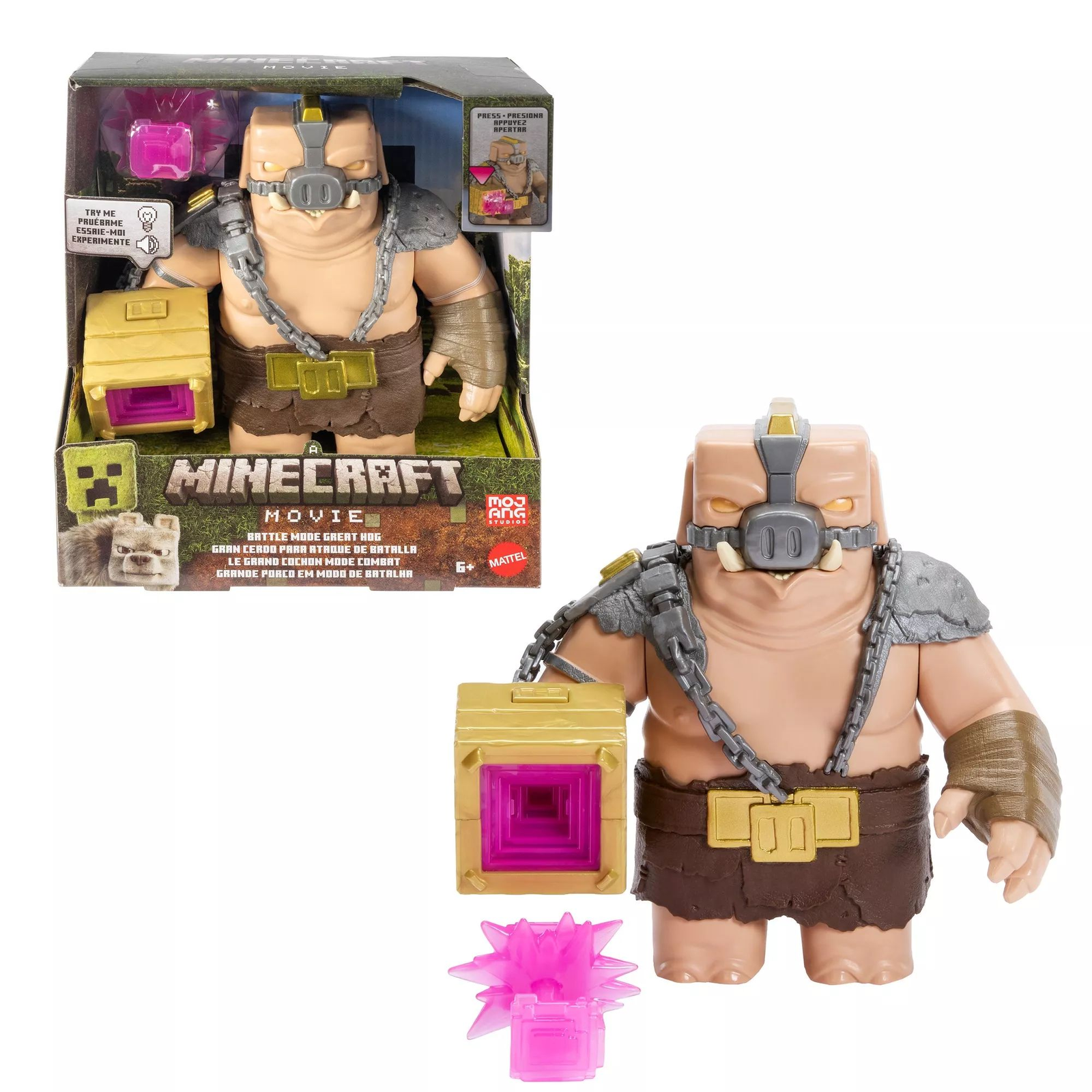 Mattel Minecraft: Egy Minecraft film Great Hog akciófigura - 20 cm (JFG67)