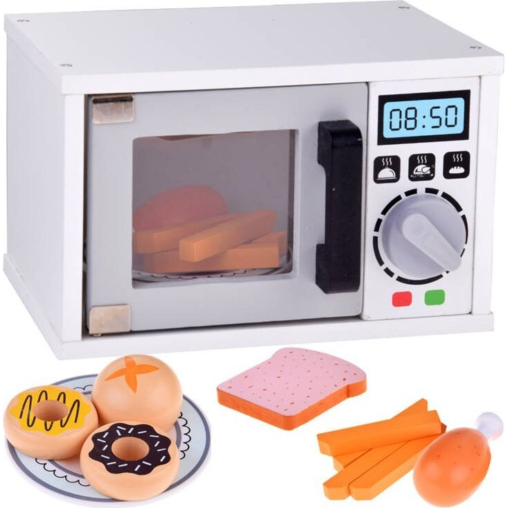 Fa Mikrohullámú Sütő Készlet - Tányérral, Ételekkel, 6 Darabos (ZA4794)