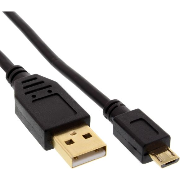 InLine 31703P USB кабел USB 2.0 0,3 м USB A Micro-USB B Черен