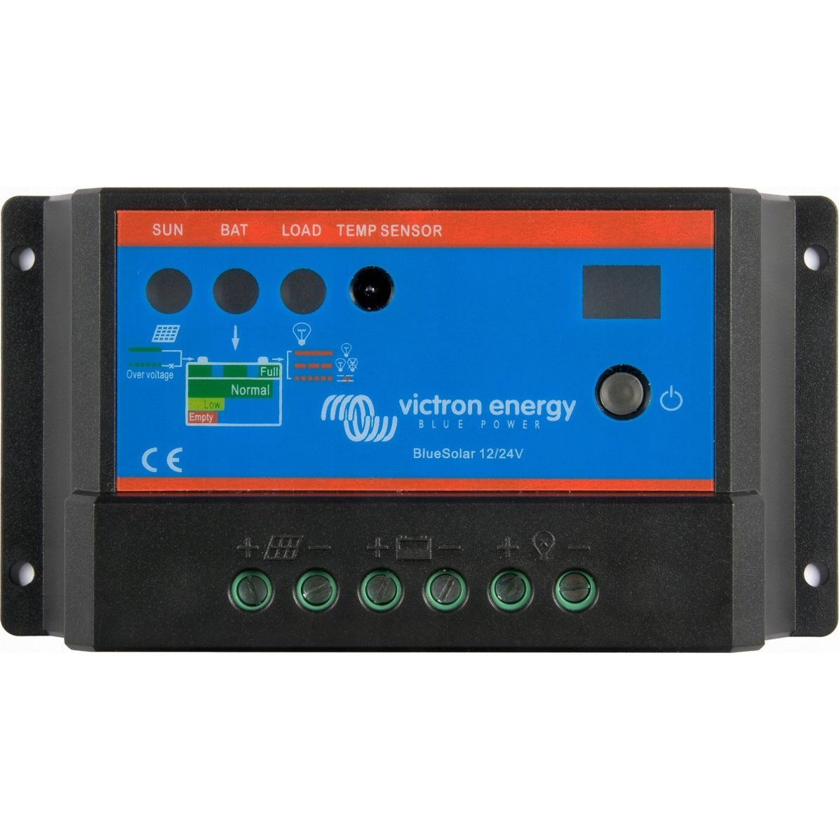 Victron Energy BlueSolar PWM-Light Charge Controller 12/24V-30A Napelem töltésszabályozó PWM 12 V, 24 V 30 A (SCC010030020)