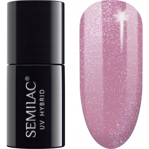  Semilac Semilac Lakier Hybrydowy Shimmer Dust Pink 319 uniwersalny