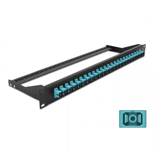 DELOCK 19" LWL Patchpanel 24 Port SC Simplex aqua