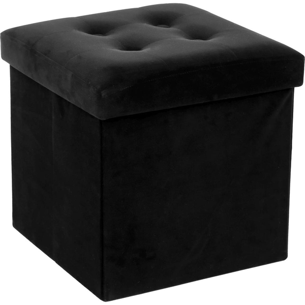  Atmosphera Pufa pikowana Adaline Black 38x38 cm