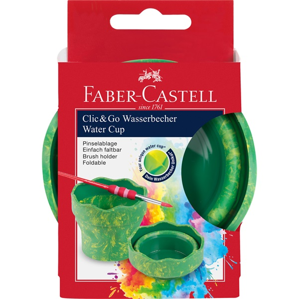 Faber-Castell Clic&Go márvány zöld ecsettál (FC181528)