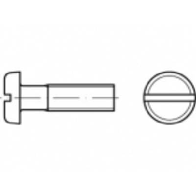 TOOLCRAFT TO-5360811 laposfejű csavar M6 16 mm egyeneshornyú ISO 1580 rozsdamentes acél A4 200 db (TO-5360811)