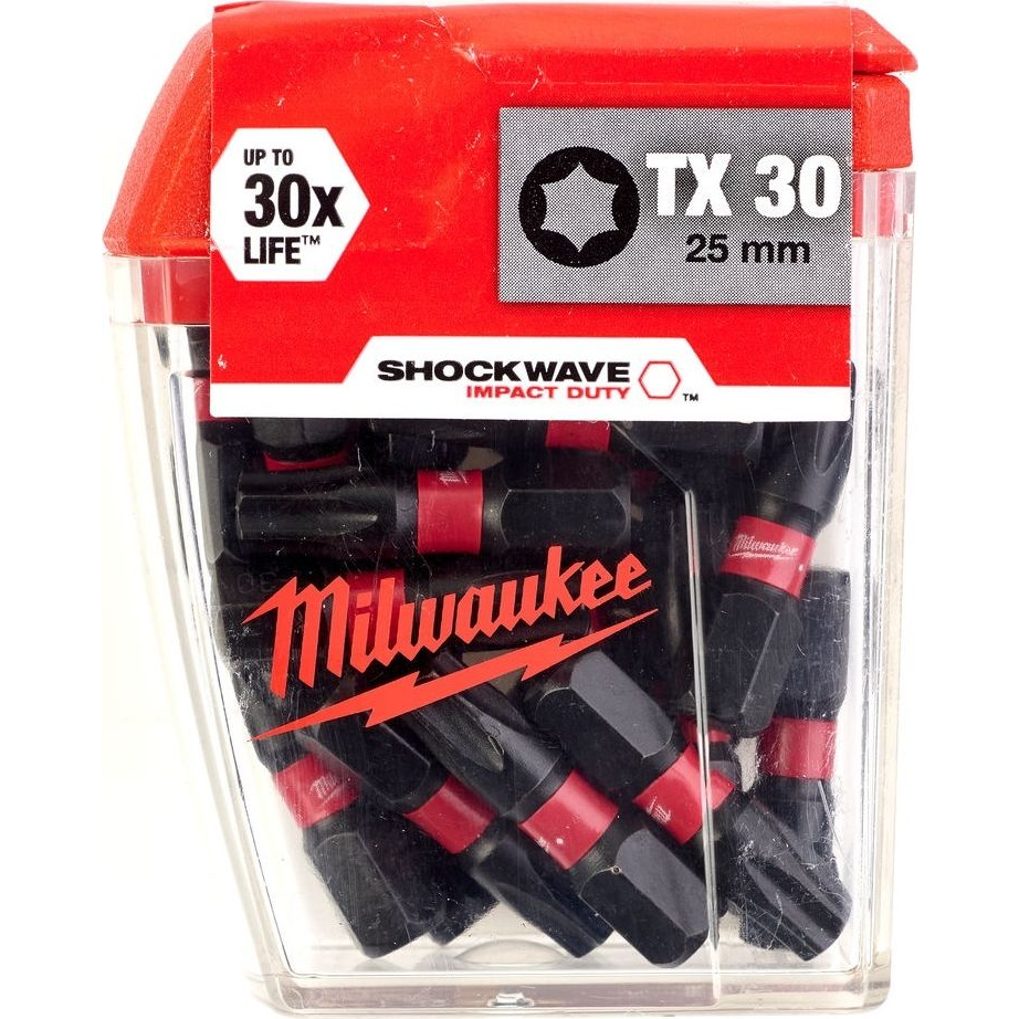 Milwaukee BIT Shockwave impact bithegy TX30x25mm (25db/csomag) - XuPe ...