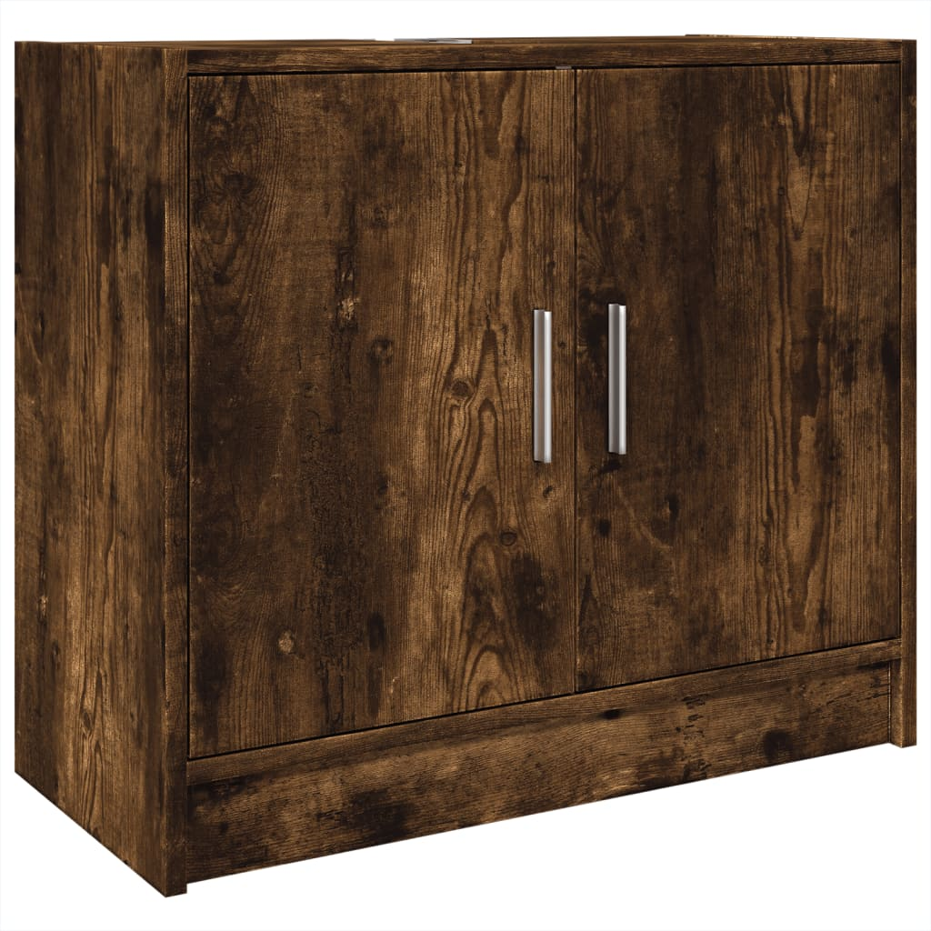 füstös tölgy színű szerelt fa mosdószekrény 63 x 29 x 55 cm (848098)