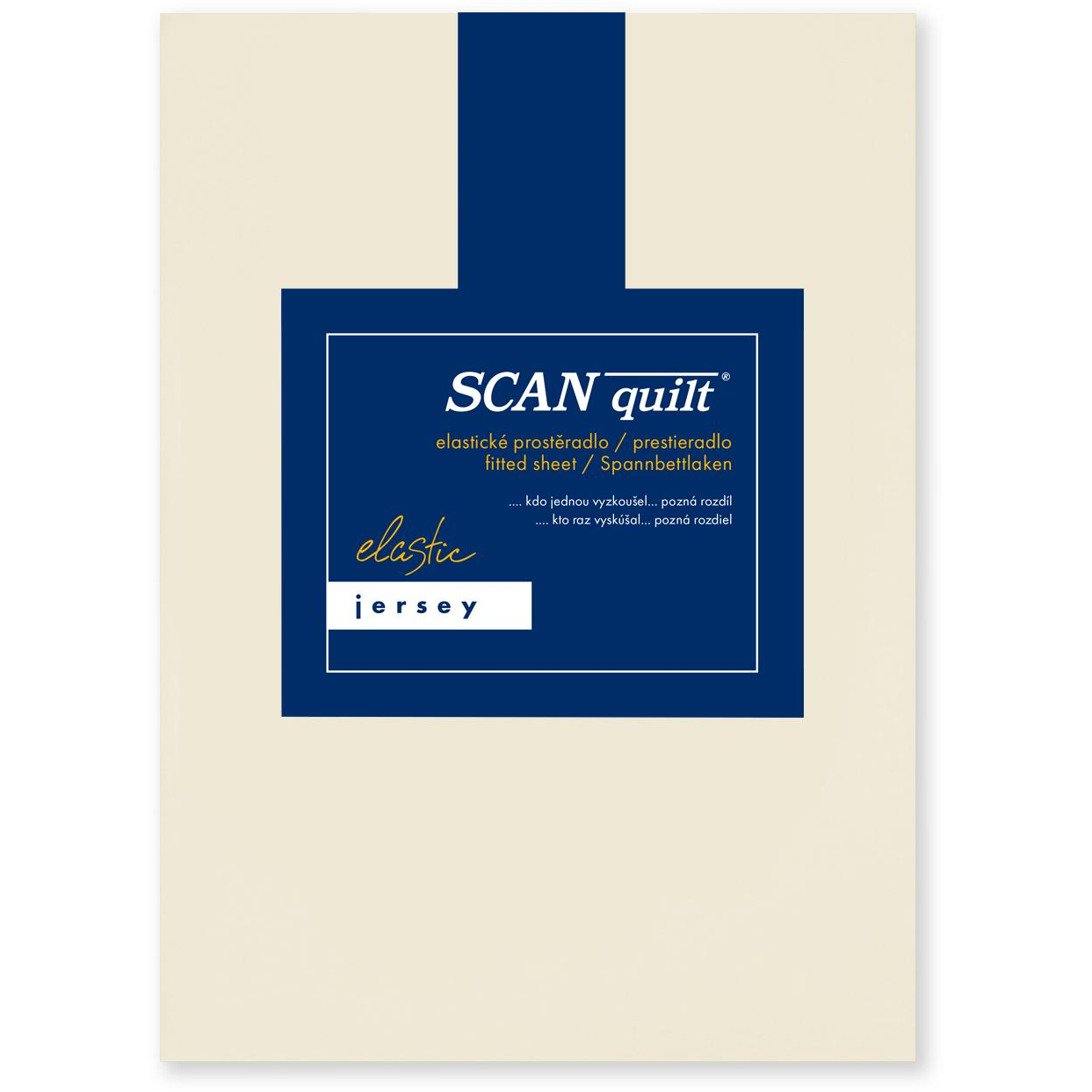 SCANquilt JERSEY ELASTIC LYCRA lepedő, natúr, 180×200 cm (32587)