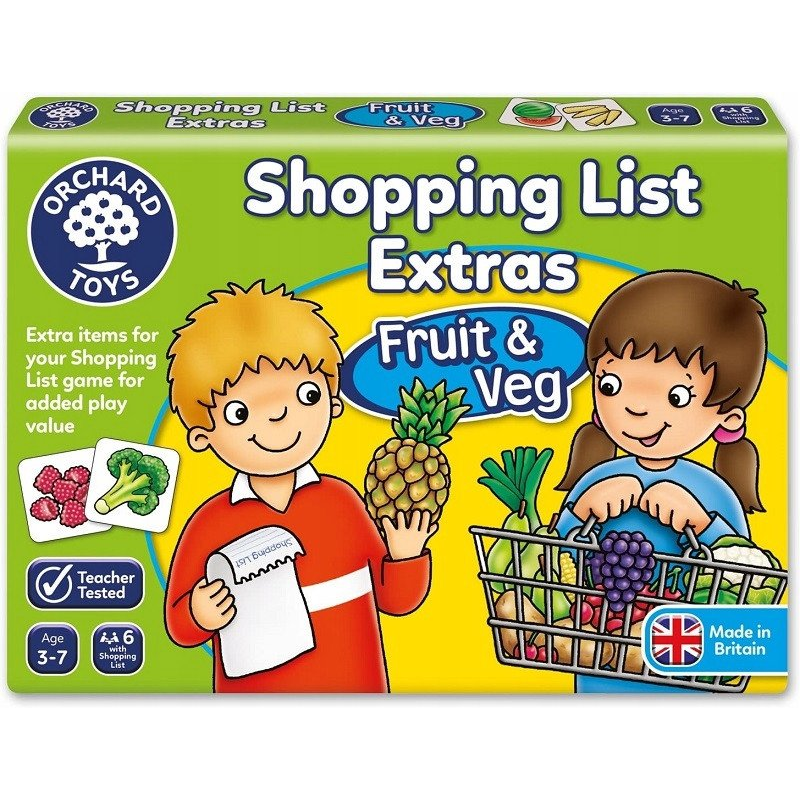 Orchard Toys Bevásárlólista - Gyümölcsök, Zöldségek Kiegészítő (5011863101150)