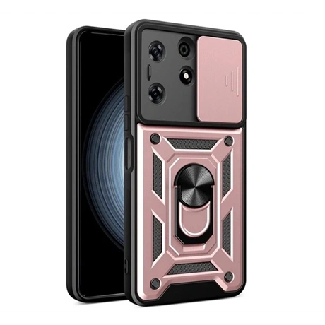 Defender szilikon telefonvédő (ütésállóság, tartógyűrű, kameravédő) ROZÉARANY Tecno Spark 10 Pro 4G "Gigapack csomagolás" (GP-157828)