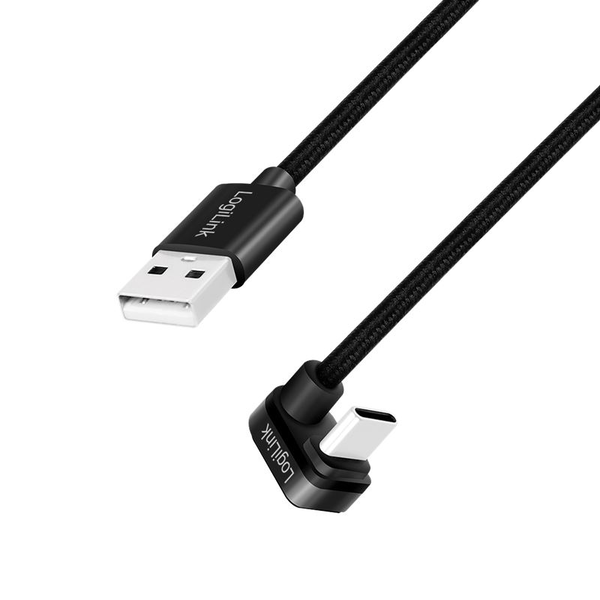 Kábel Logilink USB - USB typ C 1 m čierny