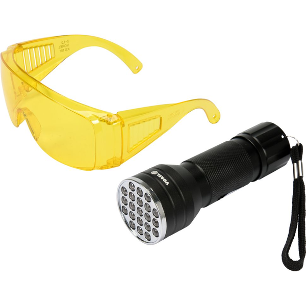  Vorel Latarka UV 21 LED 3 x 1,5V + okulary (82756)