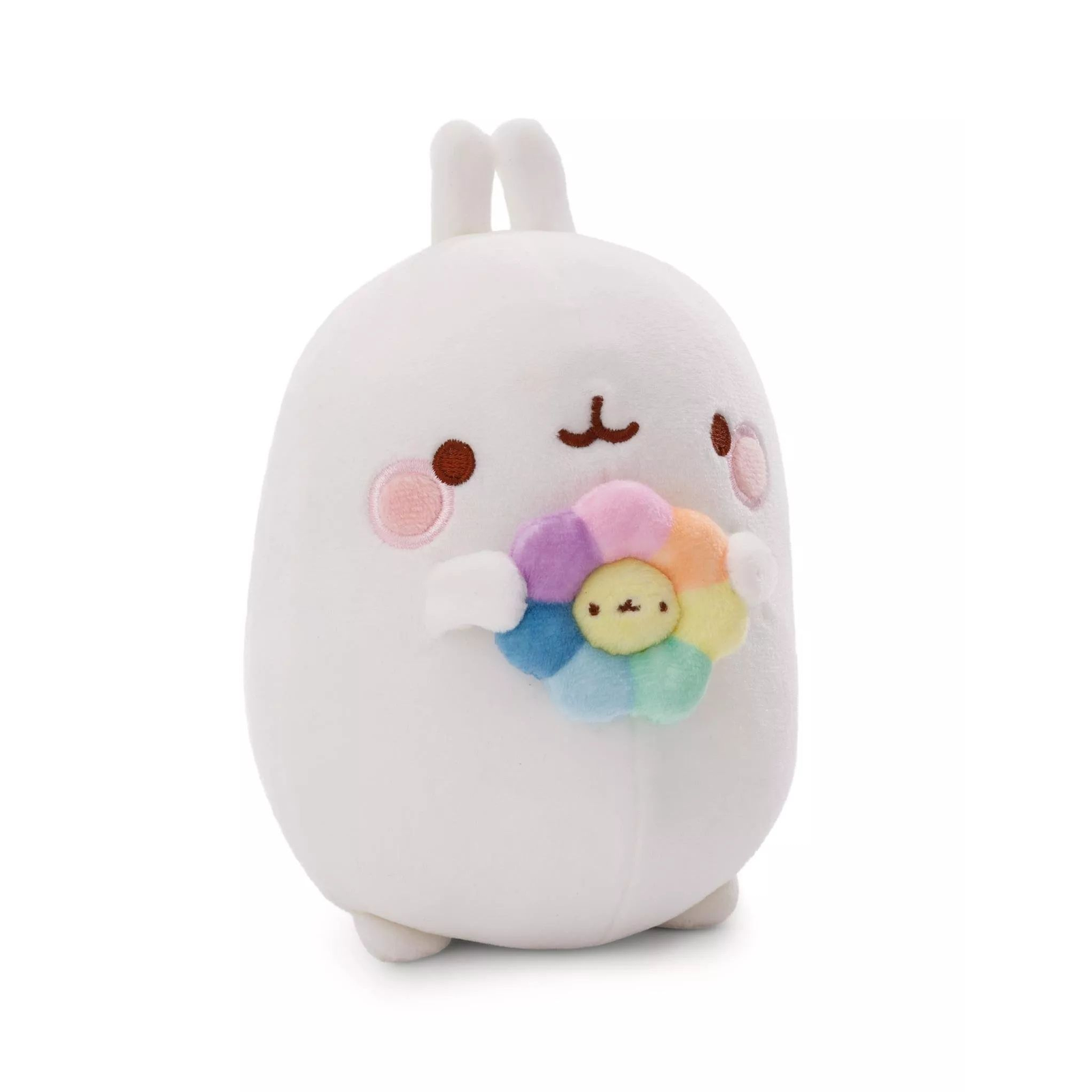 Nici Molang a nyuszi plüssfigura szivárványos virággal 16 cm (61164)