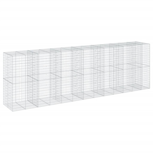  vidaXL vidaXL Kosz gabionowy z pokrywą, 650x100x200 cm, galwanizowane żelazo