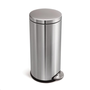 Кошче за отпадъци, Simplehuman, Неръждаема стомана, 30л, Сребро
