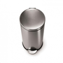 Кошче за отпадъци, Simplehuman, Неръждаема стомана, 30л, Сребро