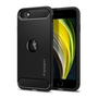 Husa Antisoc Spigen Rugged Armor pentru iPhone SE 2 / iPhone SE 3, Negru