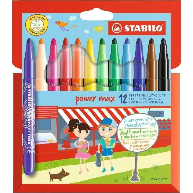 STABILO Power Max filctoll Bold Többszínű 12 db (980/12-01)