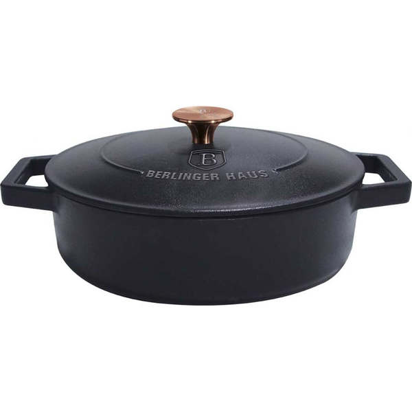 BerlingerHaus BH/6493 Black Rose Collection Lábas - Öntöttvas, Matt Fekete, Rose Gold