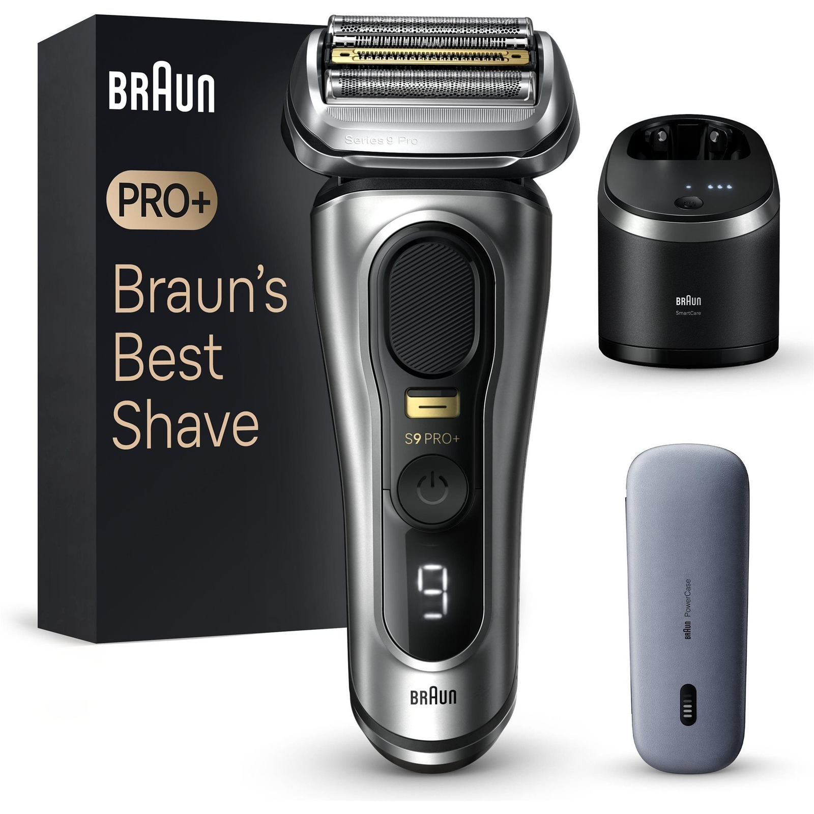 Braun Series 9 PRO+,Wet&Dry, 9577cc + SmartCare 6in1 töltőegységgel és Power Case töltőtokkal (8700216137300)